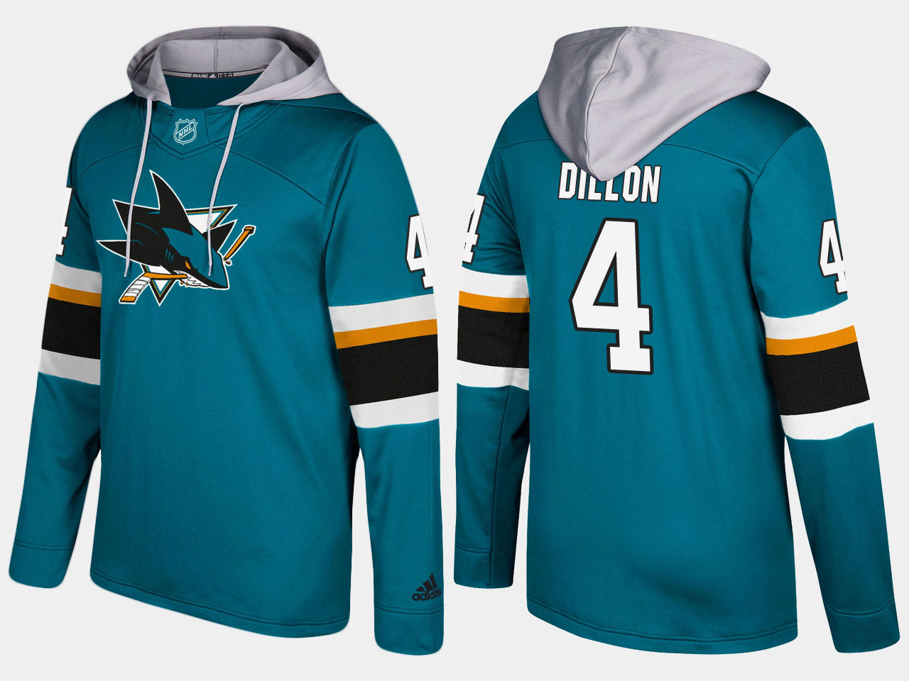 NHL Men San Jose sharks #4 brenden dillon blue hoodie